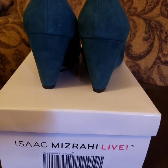 ‼️SOLD‼️⭐NIB⭐ Isaac Mizrahi Live! Suede Wedge 6.5 - Picture 6 of 10